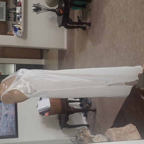 Intimo Amore xl beaded scoopneck lace pajama dress cross back straps - Picture 5 of 9